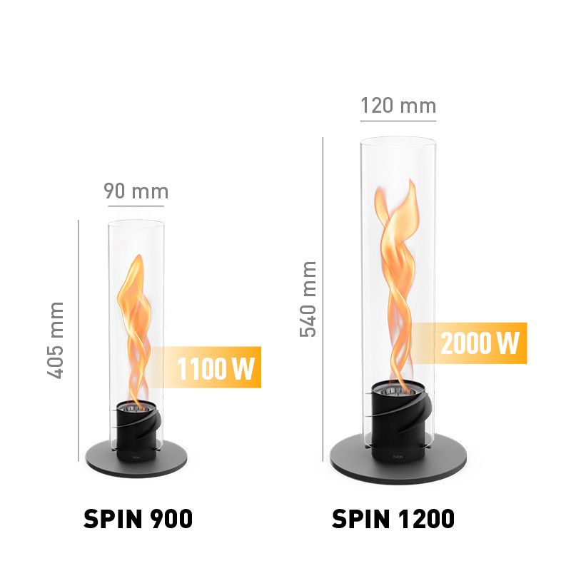 SPIN 1200 FEU DE TABLE NOIR BIOETHANOL 23 X 54 CM - Photo N°10