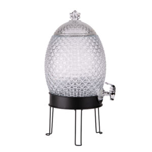 FONTAINE A BOISSON SUR PIED METAL NOIR ANANAS 10L 28.7 X 28.7 X 42.3 CM