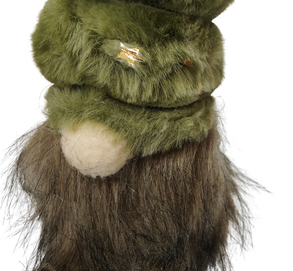 PETIT GNOME LONGUE JAMBES EN TEXTILE VERT HAUT 30 CM - Photo N°3