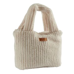 POCHETTE ZIPPE FAUSSE FOURRURE BLANCHE  30 X 20 X 8 CM