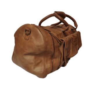 SAC DE VOYAGE LE SEYCHELLES EN CUIR NATUREL 26 X 56 X 28 CM