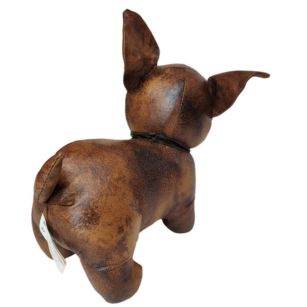 BLOQUE PORTE CHIHUAHUA SIMILI CUIR 14 X 30 X 32 CM - Photo N°3