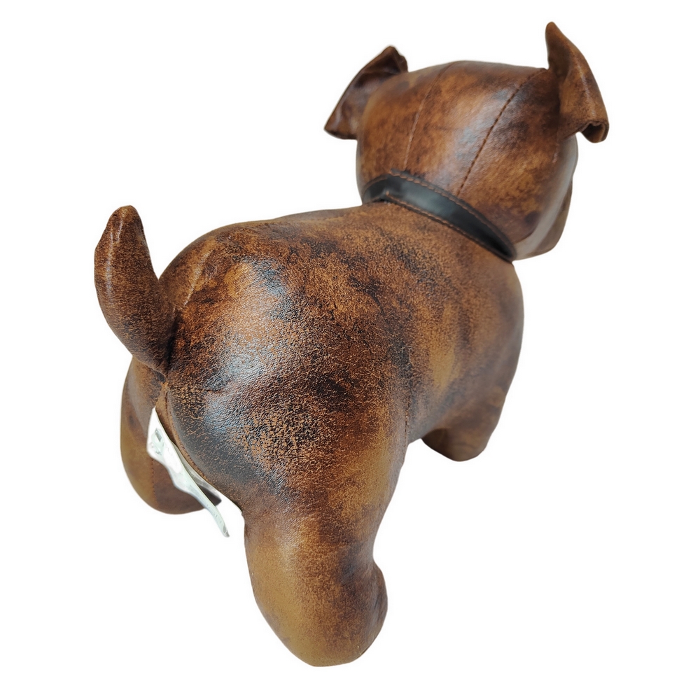 BLOQUE PORTE BOULEDOGUE  FACON VIEUX CUIR 17 X 25 X 30 CM - Photo N°4
