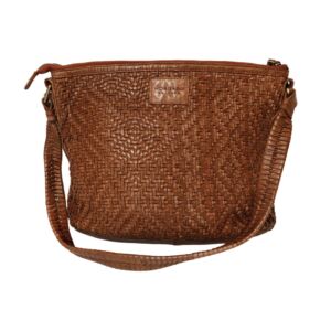 SAC CUIR COULEUR NATUREL MODELE LISOU 33 X 24 X 17 CM