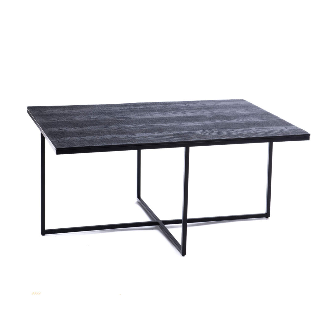 SET DE 5 TABLES GIGOGNES 1 GRANDE 4 PETITES  ALU NOIR ET METAL 92.5 X 70 X 42 CM - Photo N°5