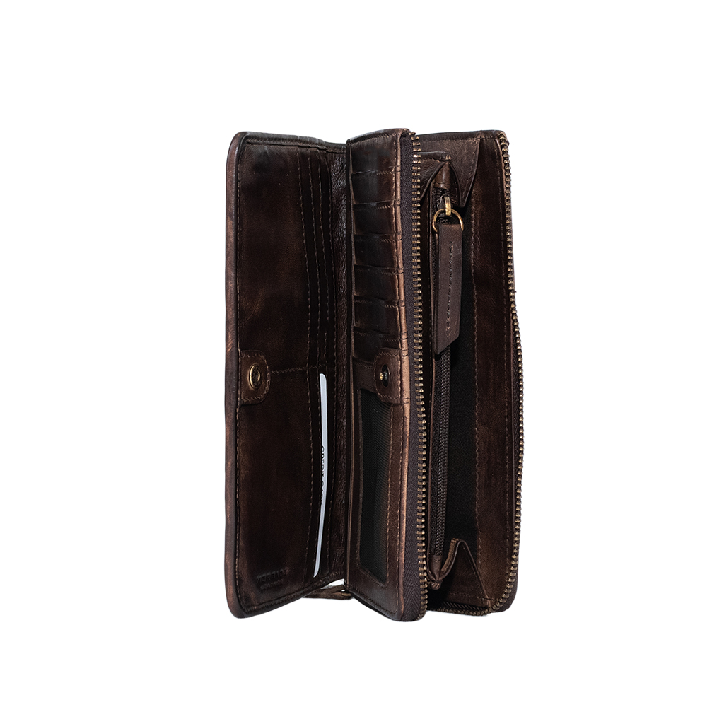 LE PORTEFEUILLE MADAME DE MORGADO PIEL COULEUR BRUN 19 X 10 X 3 CM - Photo N°2