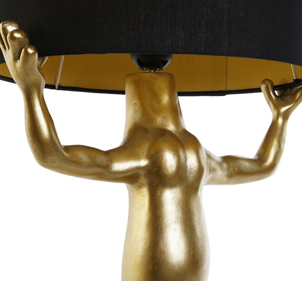 LAMPE A POSER LEZARD EN RESINE DORE 31 X 28 X 50 CM - Photo N°3