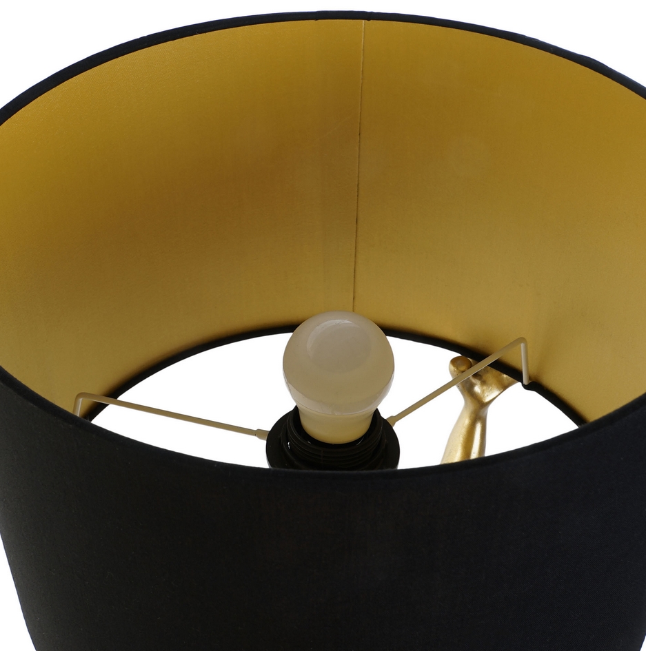 LAMPE A POSER LEZARD EN RESINE DORE 31 X 28 X 50 CM - Photo N°4