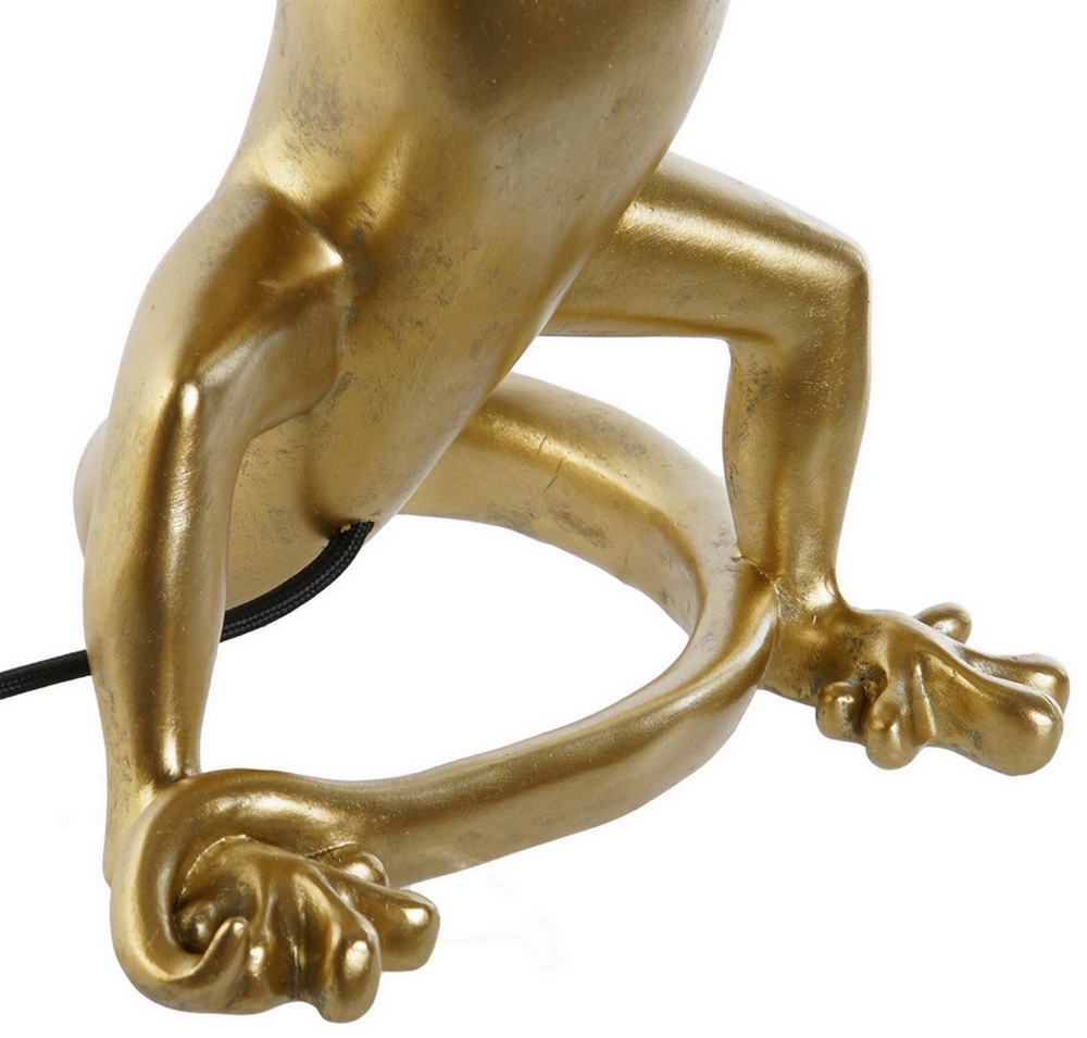 LAMPE A POSER LEZARD EN RESINE DORE 31 X 28 X 50 CM - Photo N°5