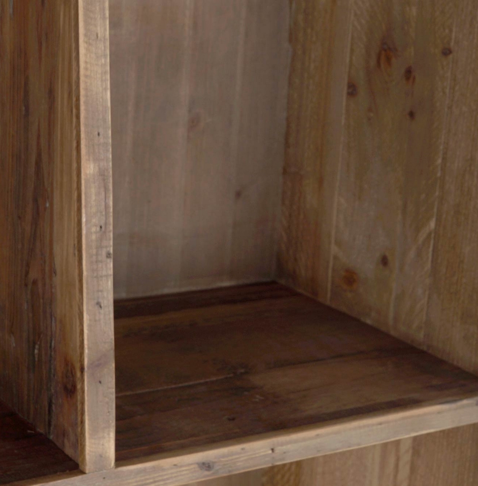 MEUBLE ETAGERE MULTINIVEAUX 3 TIROIRS BOIS VIEILLI 80 X 41 X 181 CM - Photo N°5