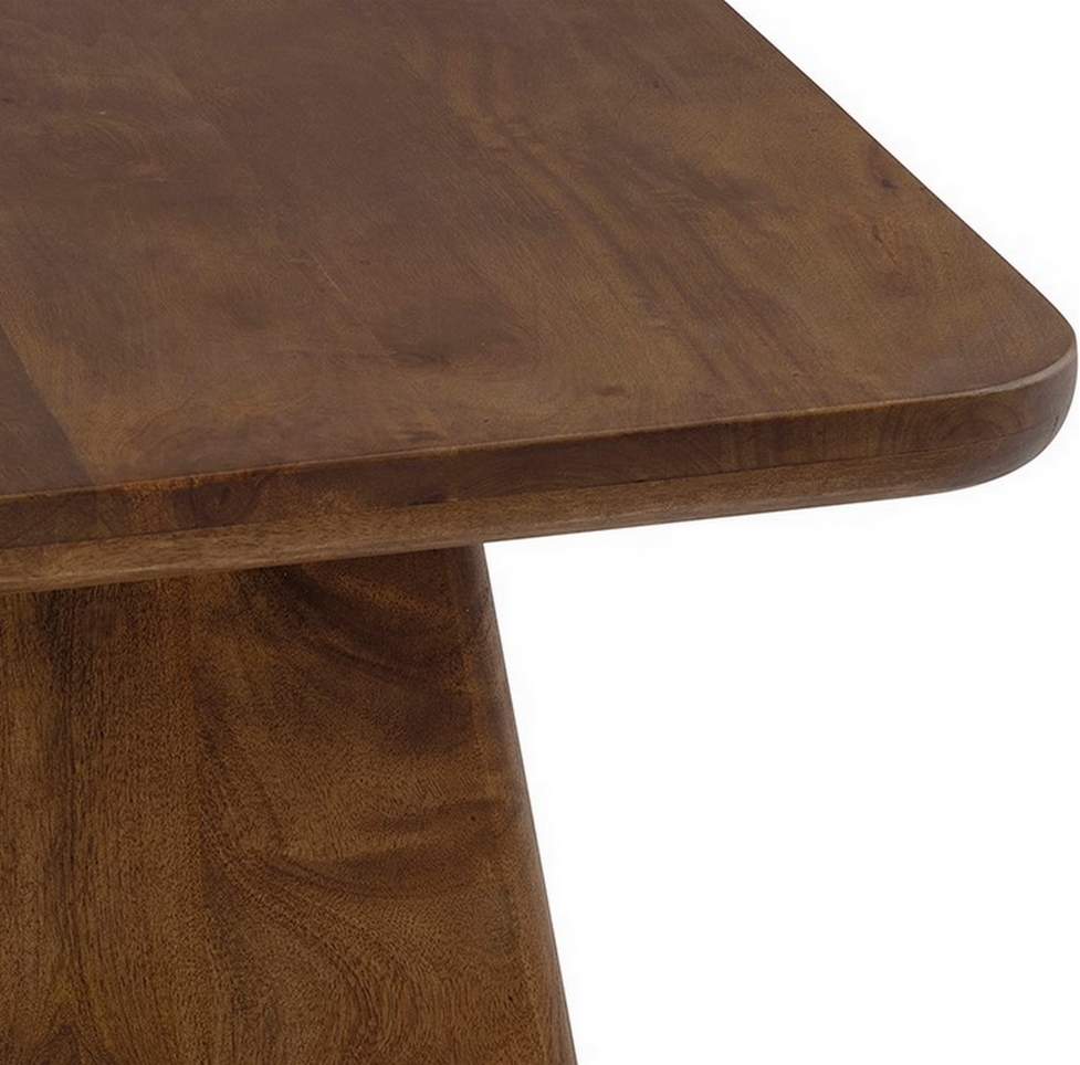 TABLE BASSE EN MANGUIER FUME BRUN NOYER STOCKHOLM 60 X 60 X 40 CM - Photo N°4