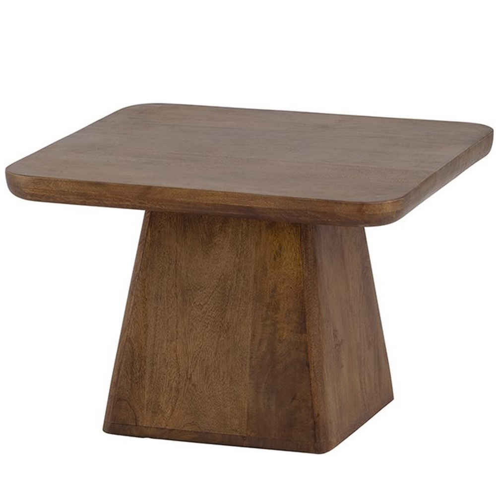 TABLE BASSE EN MANGUIER FUME BRUN NOYER STOCKHOLM 60 X 60 X 40 CM - Photo N°1