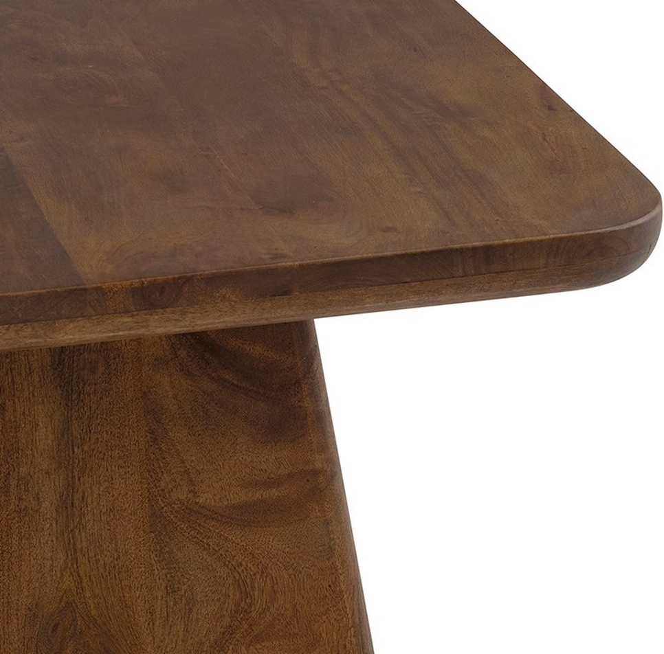 TABLE BASSE EN MANGUIER FUME BRUN NOYER STOCKHOLM 80 X 80 X 33 CM - Photo N°5