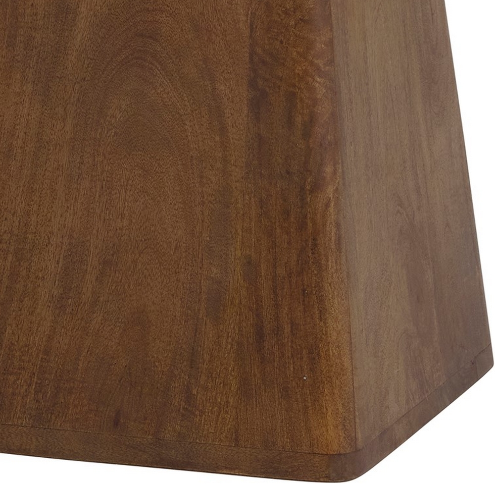 TABLE BASSE EN MANGUIER FUME BRUN NOYER STOCKHOLM 80 X 80 X 33 CM - Photo N°4