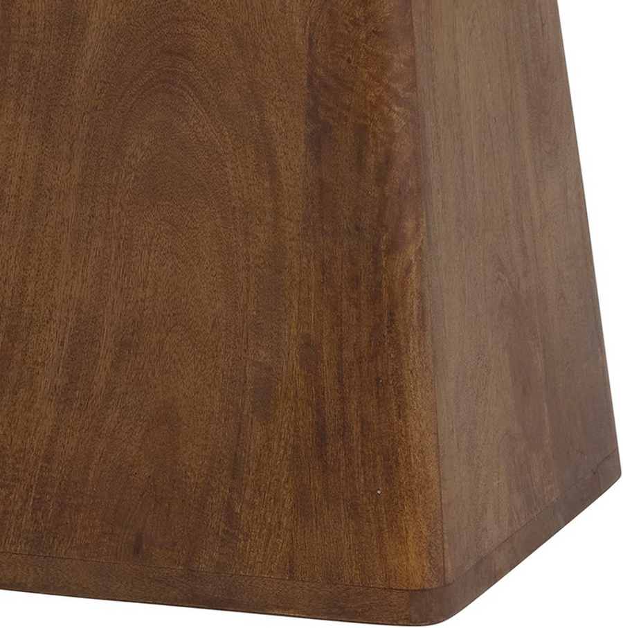 TABLE BASSE EN MANGUIER FUME BRUN NOYER STOCKHOLM 40 X 40 X 50 CM - Photo N°2