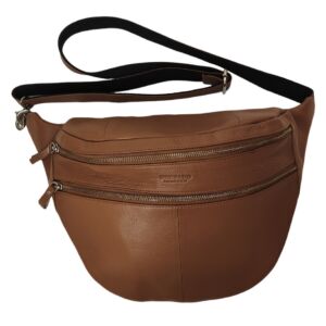 SAC A MAIN LE CHARLIE EN CUIR CAMEL 39 X 28 X 11 CM