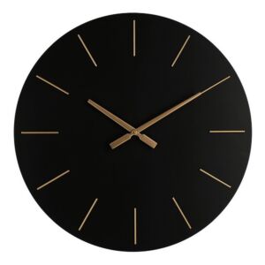HORLOGE MURALE TIMELINE NOIR ET DORE 60 CM