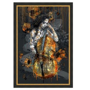 TOILE IMPRESSION PVC SOUPLE LA VIOLONCELLISTE  71 X 101 CM