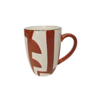 MUG AMBRE DECOR TERRACOTTA EN GRES 10 X 9 CM
