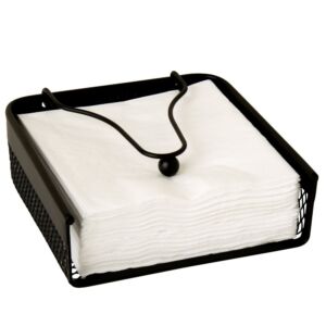 PORTE SERVIETTE METAL NOIR  19 X 18 X 6 CM