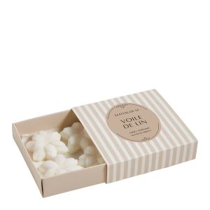 BOITE DE 4 DECORS FONDANTS NOEUD SENTEUR VOILE DE LIN