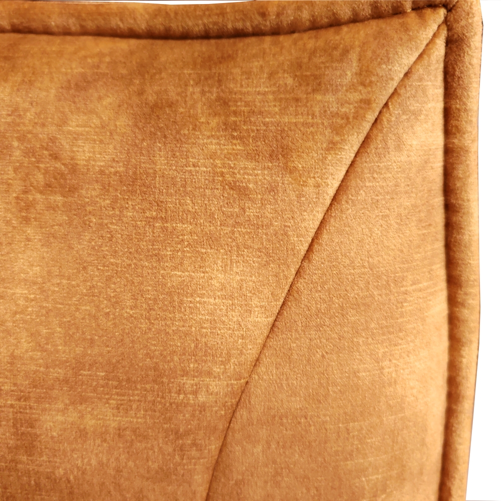 CHAISE AIX  PIEDS METAL NOIR  ASSISE VELOURS OCRE 87 X 46 X 62 CM - Photo N°7