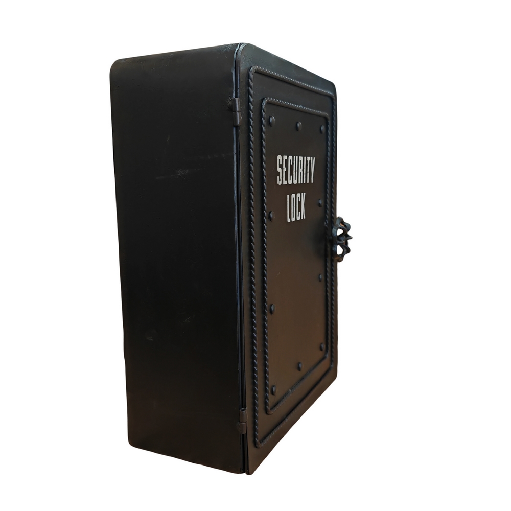 BOITE A CLEFS ANTIQUE SECURITY LOCK 24 X 35 X 12 CM - Photo N°4