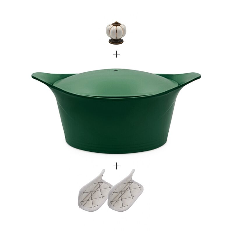 L'INCROYABLE COCOTTE 33 CM COULEUR VERT FOUGERE SANS BOUTON NI MANIQUE - Photo N°2