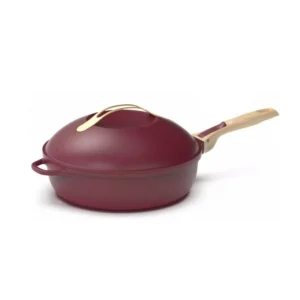 LA FABULEUSE POELE 28 CM COULEUR ROUGE RUBIS POELE 8 EN 1