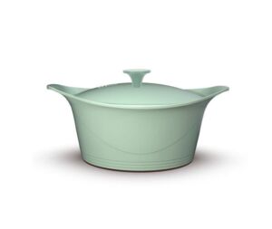 L'INCROYABLE COCOTTE 28 CM COULEUR VERT SAUGE SANS BOUTON NI MANIQUE