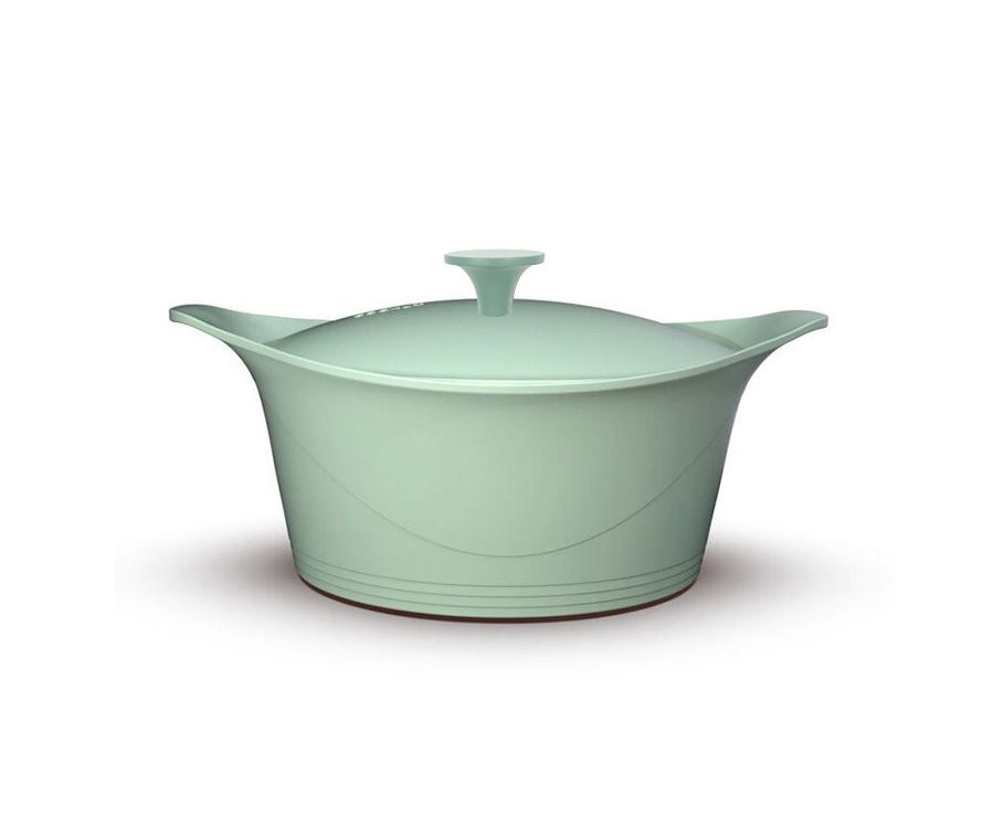 L'INCROYABLE COCOTTE 28 CM COULEUR VERT SAUGE SANS BOUTON NI MANIQUE - Photo N°1
