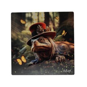 IMPRESSION S BINET TORTUE FANTASTIQUE SUR DIBOND AVEC ATTACHE 20 X 20 CM