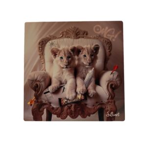 IMPRESSION S BINET LIONCEAUX LUXURY SUR DIBOND AVEC ATTACHE 20 X 20 CM