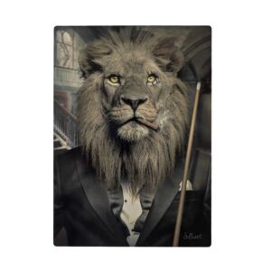 IMPRESSION S BINET LION MAFIA SUR DIBOND AVEC ATTACHE 20 X 28 CM