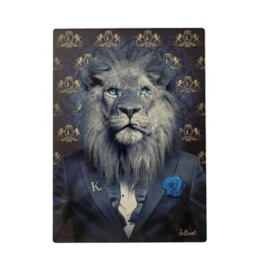IMPRESSION S BINET LION FASHION SUR DIBOND AVEC ATTACHE 20 X 28 CM