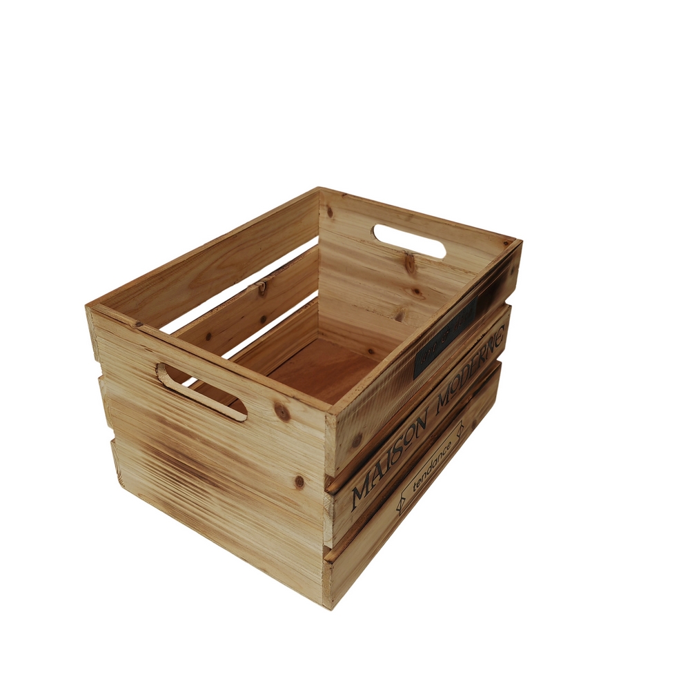 CAISSE BOIS COLLECTION DESIGN INTERIEUR  32 X 24 X 20 CM - Photo N°3