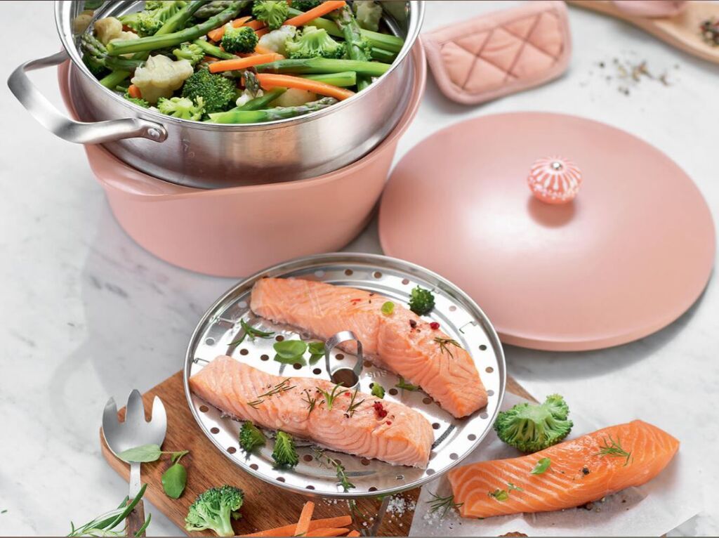 PLATEAU VAPEUR INOX 28 CM COCOTTE COOKUT - Photo N°4