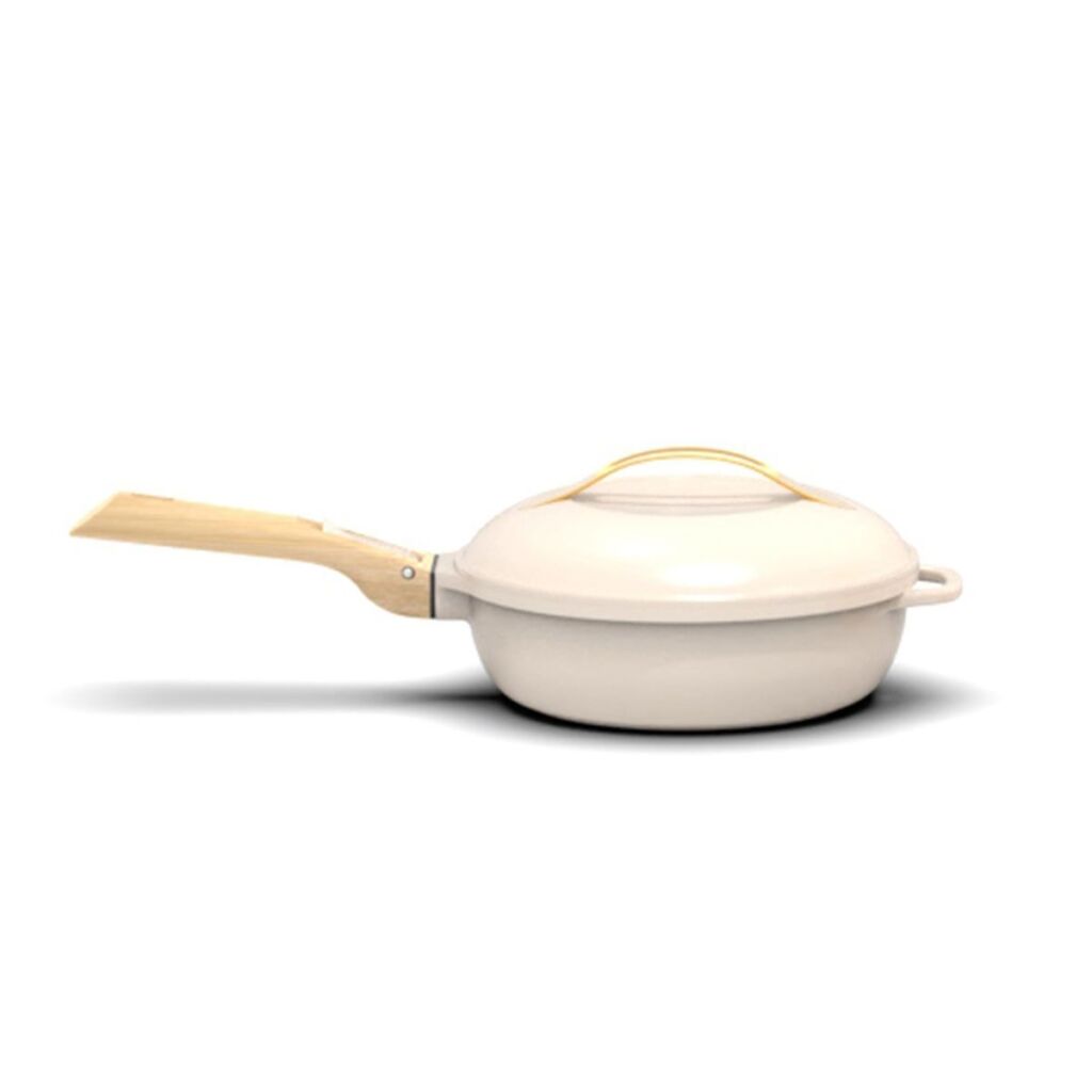 LA FABULEUSE POELE 24 CM COULEUR BLANC MERINGUE 8 EN 1 - Photo N°6