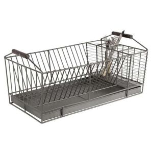 EGOUTTOIR A VAISSELLE EN FER FORGE GRIS 46 X 23 X 28 CM