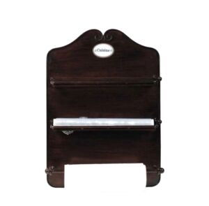 DEVIDOIR 3 ROULEAUX MURAL EN M2TAL BRUN 35.5 x 49 x 10 cm