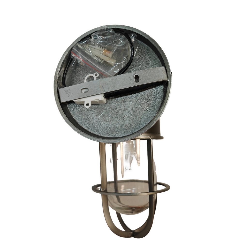 APPLIQUE MURALE ESPRIT INDUSTRIEL METAL ET VERRE 25 X 28 X 10 CM - Photo N°3