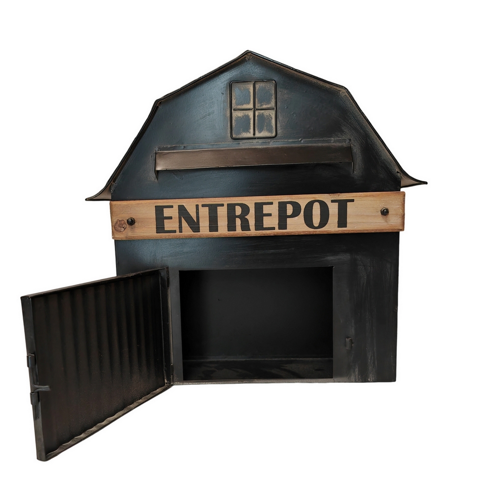 BOITE A CLEFS ENTREPOT METAL NOIR 38 X 37.5 X 12.5 CM - Photo N°5