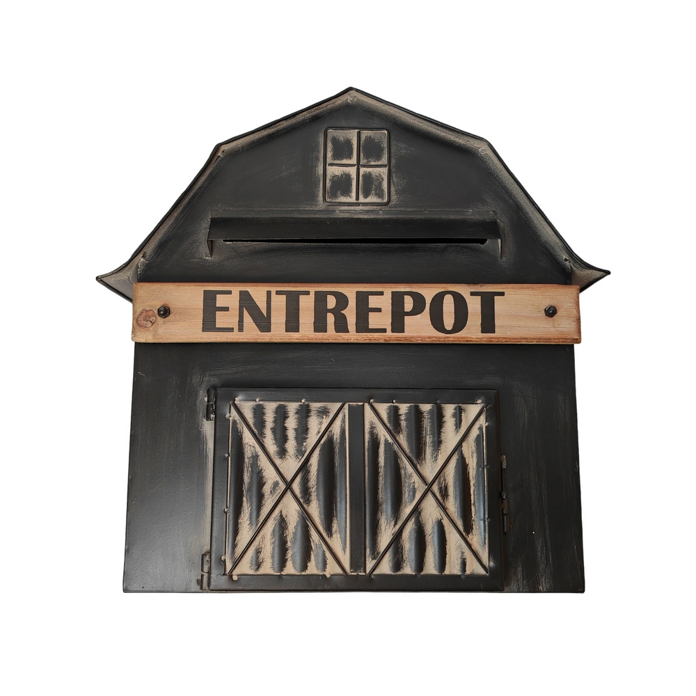 BOITE A CLEFS ENTREPOT METAL NOIR 38 X 37.5 X 12.5 CM - Photo N°4