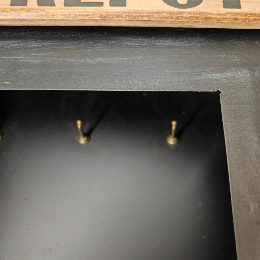 BOITE A CLEFS ENTREPOT METAL NOIR 38 X 37.5 X 12.5 CM - Photo N°3