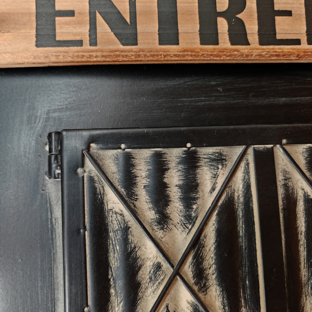 BOITE A CLEFS ENTREPOT METAL NOIR 38 X 37.5 X 12.5 CM - Photo N°2