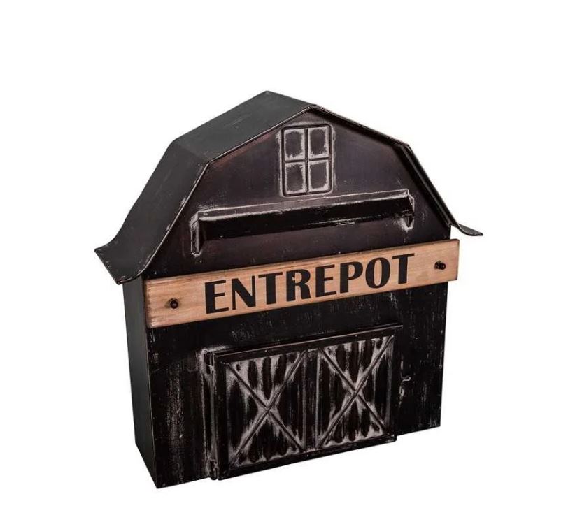 BOITE A CLEFS ENTREPOT METAL NOIR 38 X 37.5 X 12.5 CM - Photo N°1