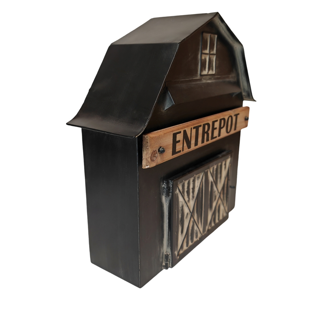 BOITE A CLEFS ENTREPOT METAL NOIR 38 X 37.5 X 12.5 CM - Photo N°6