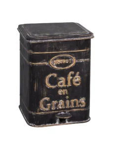 POUBELLE A PEDALE VINTAGE CAFE EN GRAINS 27 X 36 X 31 CM