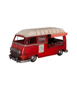 CAMION DE GLACE ANCIENNE ESTAFETTE METAL ROUGE 32 X 15.5 X 15 CM