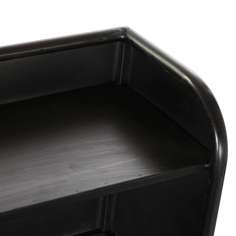 BUREAU METAL ET BOIS 3 TIROIRS ET CASIERS 135 X 60 X 102 cm - Photo N°4